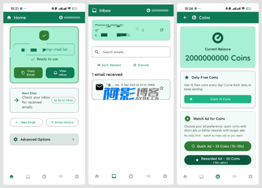 Temp+Mail_v1.3.3临时邮箱注册敏感网站一次性邮箱无限注册,分类:👁︎手机APP,发布时间:2025-09-14 image.png