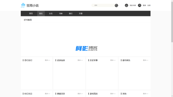 狂雨小说CMS:轻量级自适应小说网站搭建解决方案,分类:📋整站源码,发布时间:2025-09-18 image.png